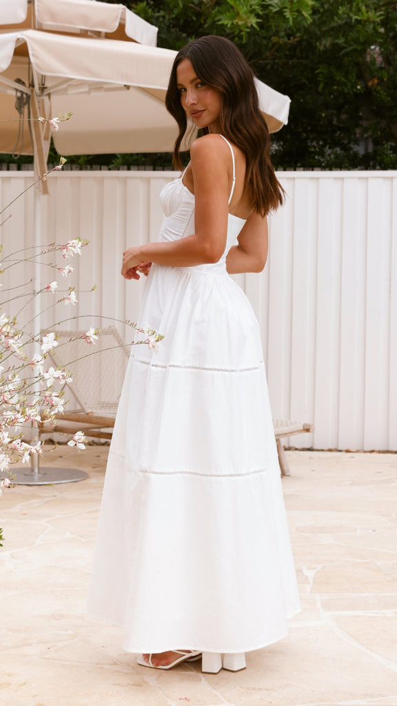 Isabella Maxi Dress - White - Billy J