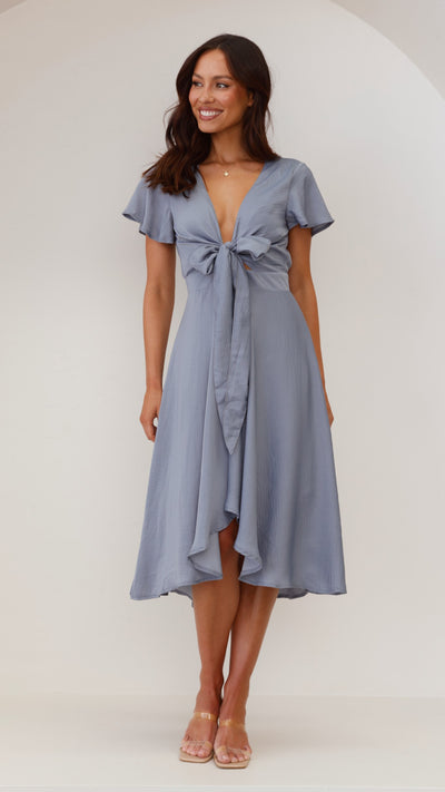 Load image into Gallery viewer, Sunny Daze Dress - Steel Blue - Billy J
