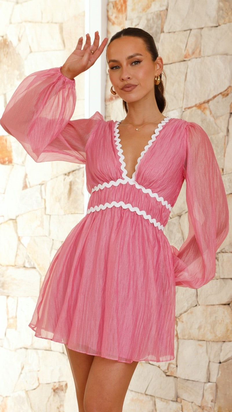Lois Mini Dress - Pink - Billy J