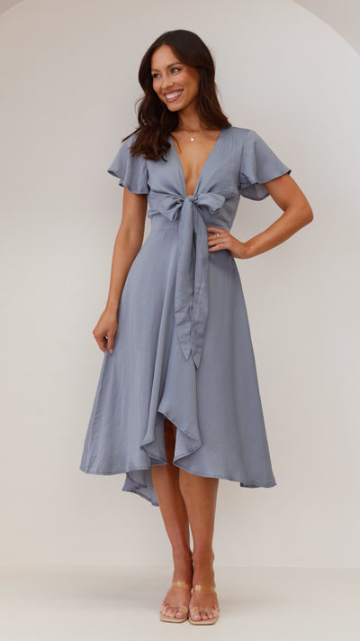 Load image into Gallery viewer, Sunny Daze Dress - Steel Blue - Billy J
