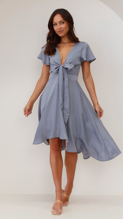 Load image into Gallery viewer, Sunny Daze Dress - Steel Blue - Billy J
