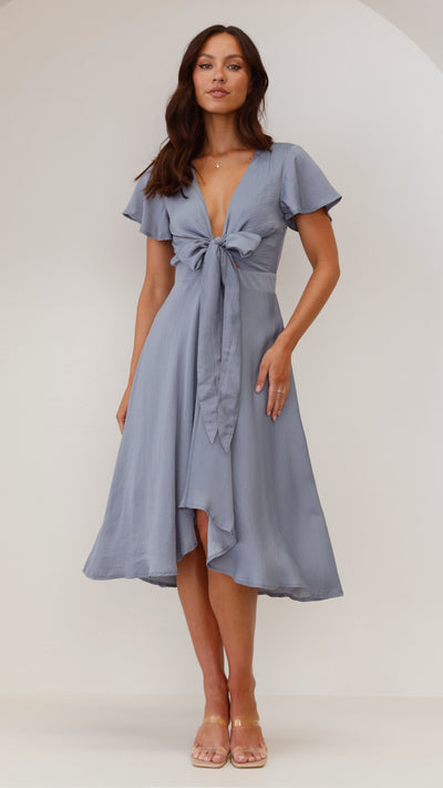 Load image into Gallery viewer, Sunny Daze Dress - Steel Blue - Billy J
