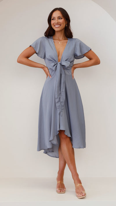 Load image into Gallery viewer, Sunny Daze Dress - Steel Blue - Billy J
