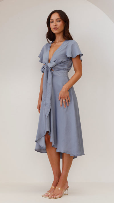 Load image into Gallery viewer, Sunny Daze Dress - Steel Blue - Billy J
