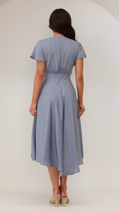 Load image into Gallery viewer, Sunny Daze Dress - Steel Blue - Billy J
