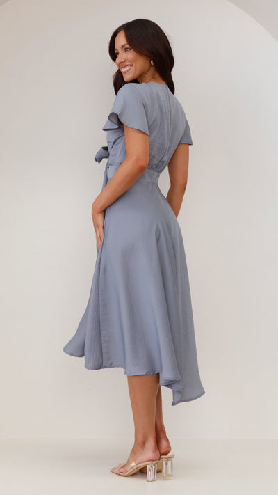 Load image into Gallery viewer, Sunny Daze Dress - Steel Blue - Billy J
