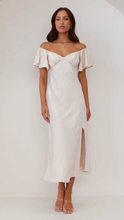 Load image into Gallery viewer, Louisa Midi Dress - Ivory - Billy J
