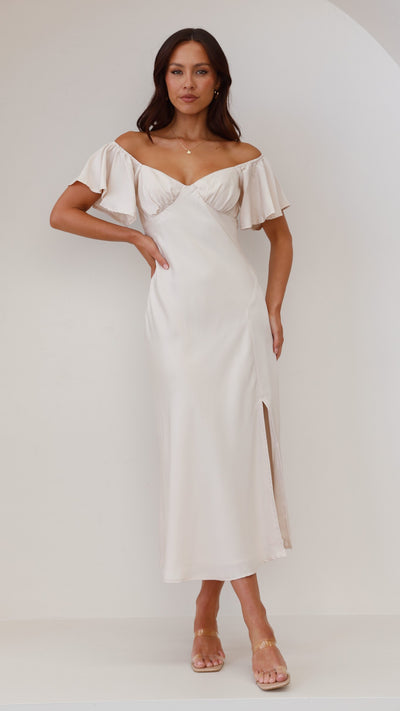 Load image into Gallery viewer, Louisa Midi Dress - Ivory - Billy J
