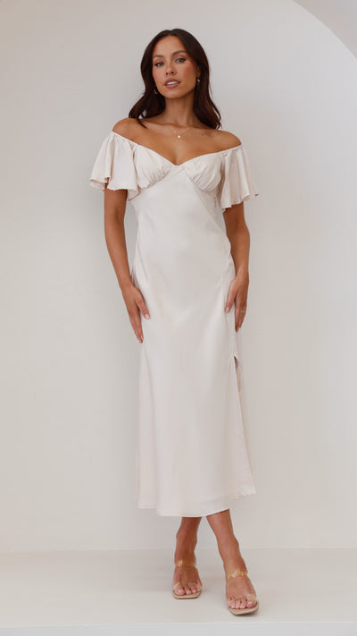 Load image into Gallery viewer, Louisa Midi Dress - Ivory - Billy J
