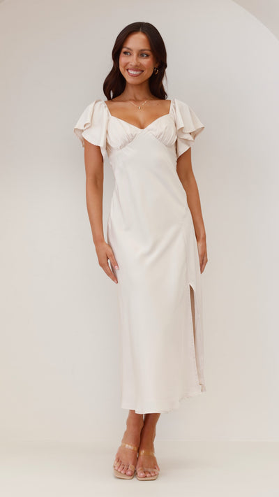 Load image into Gallery viewer, Louisa Midi Dress - Ivory - Billy J
