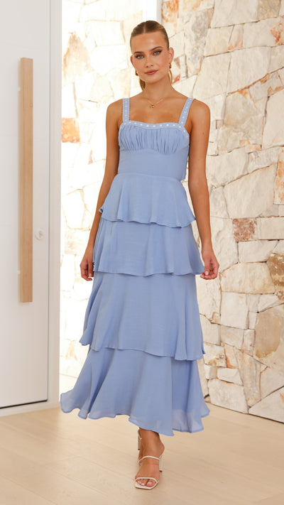 Load image into Gallery viewer, Odilia Maxi Dress - Blue - Billy J
