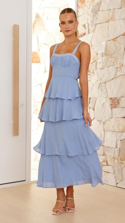 Load image into Gallery viewer, Odilia Maxi Dress - Blue - Billy J
