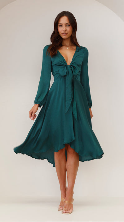 Load image into Gallery viewer, Starry Nights Dress - Emerald - Billy J
