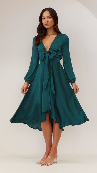 Load image into Gallery viewer, Starry Nights Dress - Emerald - Billy J
