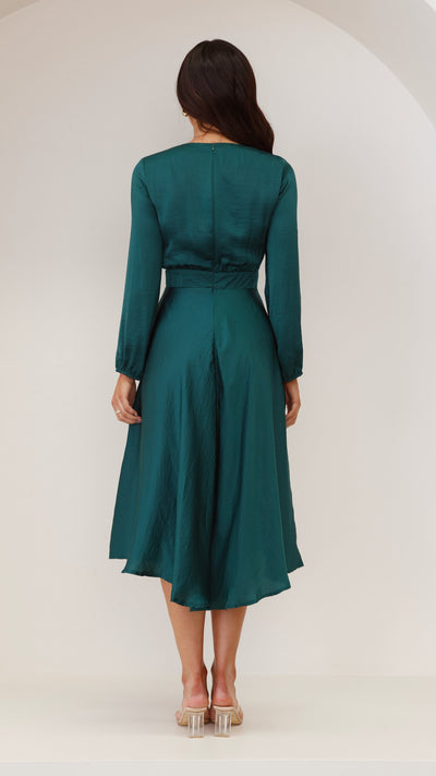 Load image into Gallery viewer, Starry Nights Dress - Emerald - Billy J
