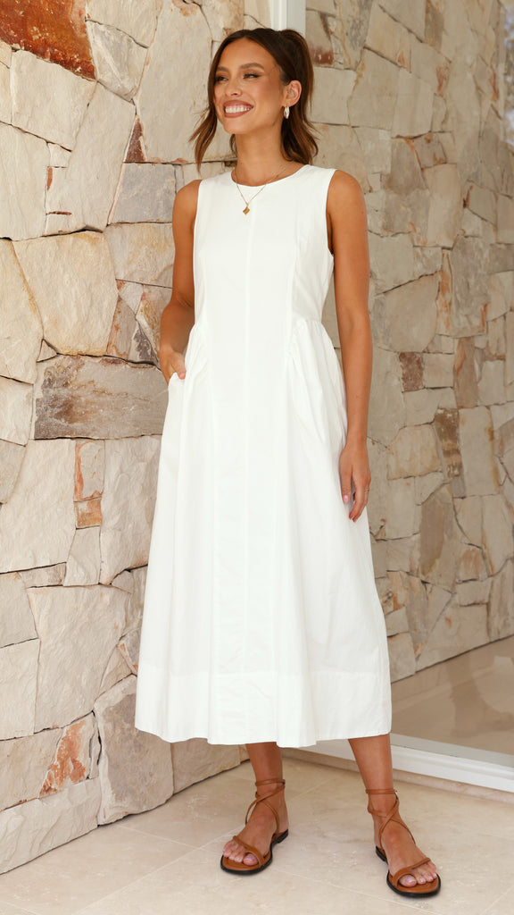 Nikayla Midi Dress - White