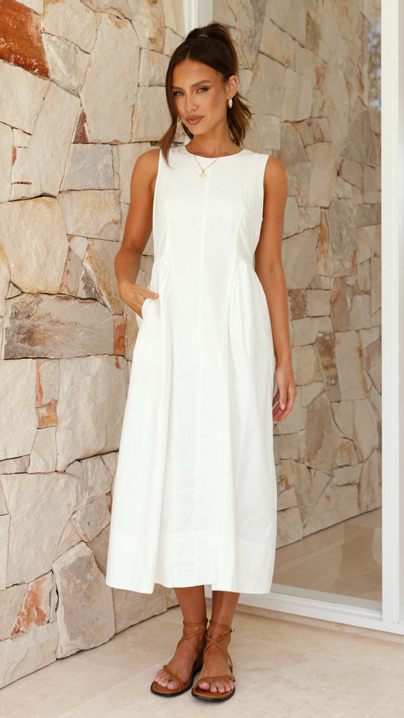 Nikayla Midi Dress - White