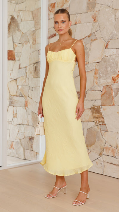 Load image into Gallery viewer, Galina Maxi Dress - Yellow - Billy J
