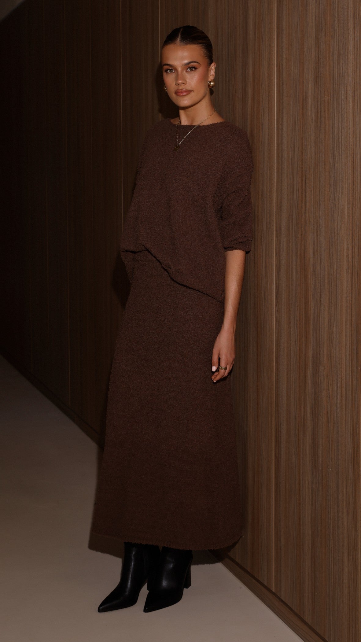 Cohen Knit Jumper - Chocolate - Billy J