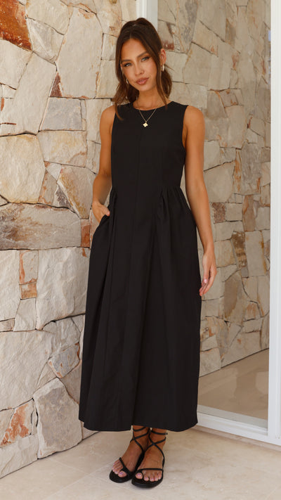 Load image into Gallery viewer, Nikayla Midi Dress - Black
