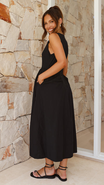 Load image into Gallery viewer, Nikayla Midi Dress - Black

