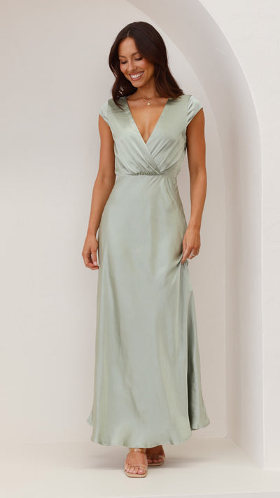 Load image into Gallery viewer, Selma Maxi Dress - Sage - Billy J
