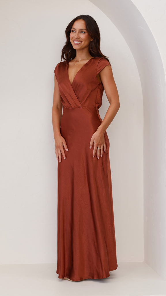 Selma Maxi Dress - Rust - Billy J