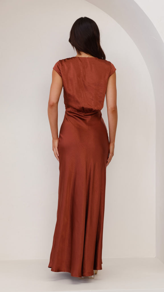 Selma Maxi Dress - Rust - Billy J