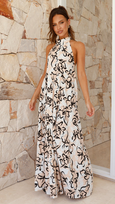 Load image into Gallery viewer, Yahaira Maxi Dress - Angelica Print
