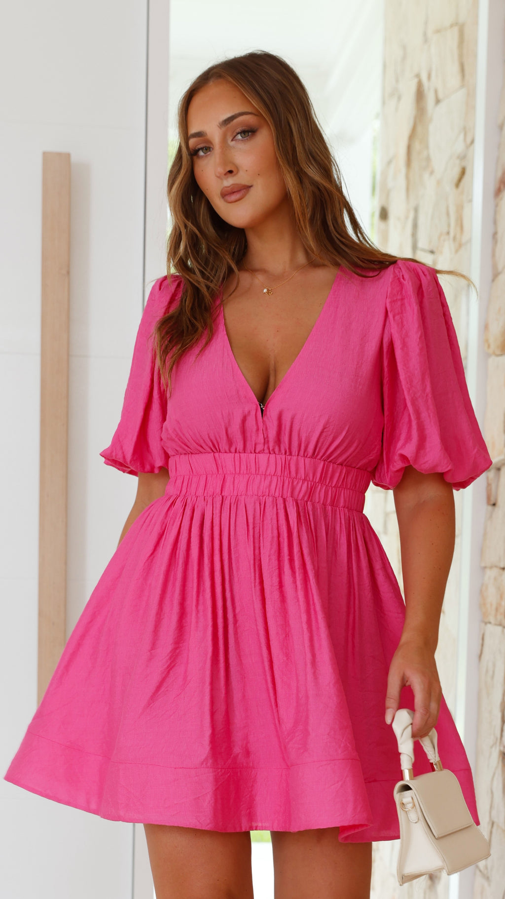 Erin Mini Dress - Pink