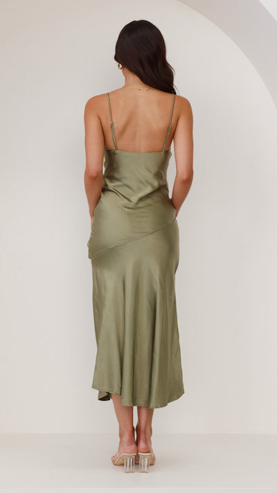 Load image into Gallery viewer, Celina Midi Dress - Olive - Billy J
