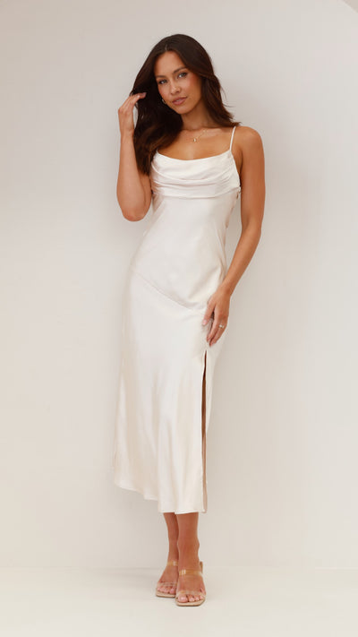 Load image into Gallery viewer, Celina Midi Dress - Champagne - Billy J
