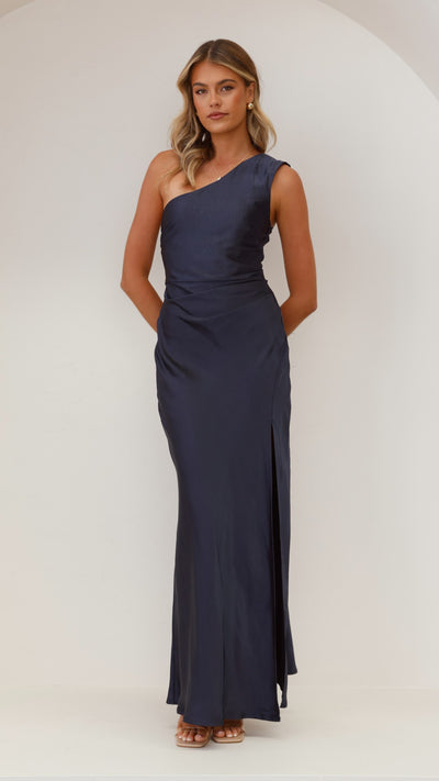 Load image into Gallery viewer, Victoria Maxi Dress - Navy - Billy J
