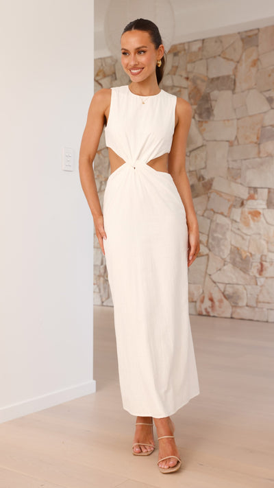 Load image into Gallery viewer, Damiana Maxi Dress - White - Billy J
