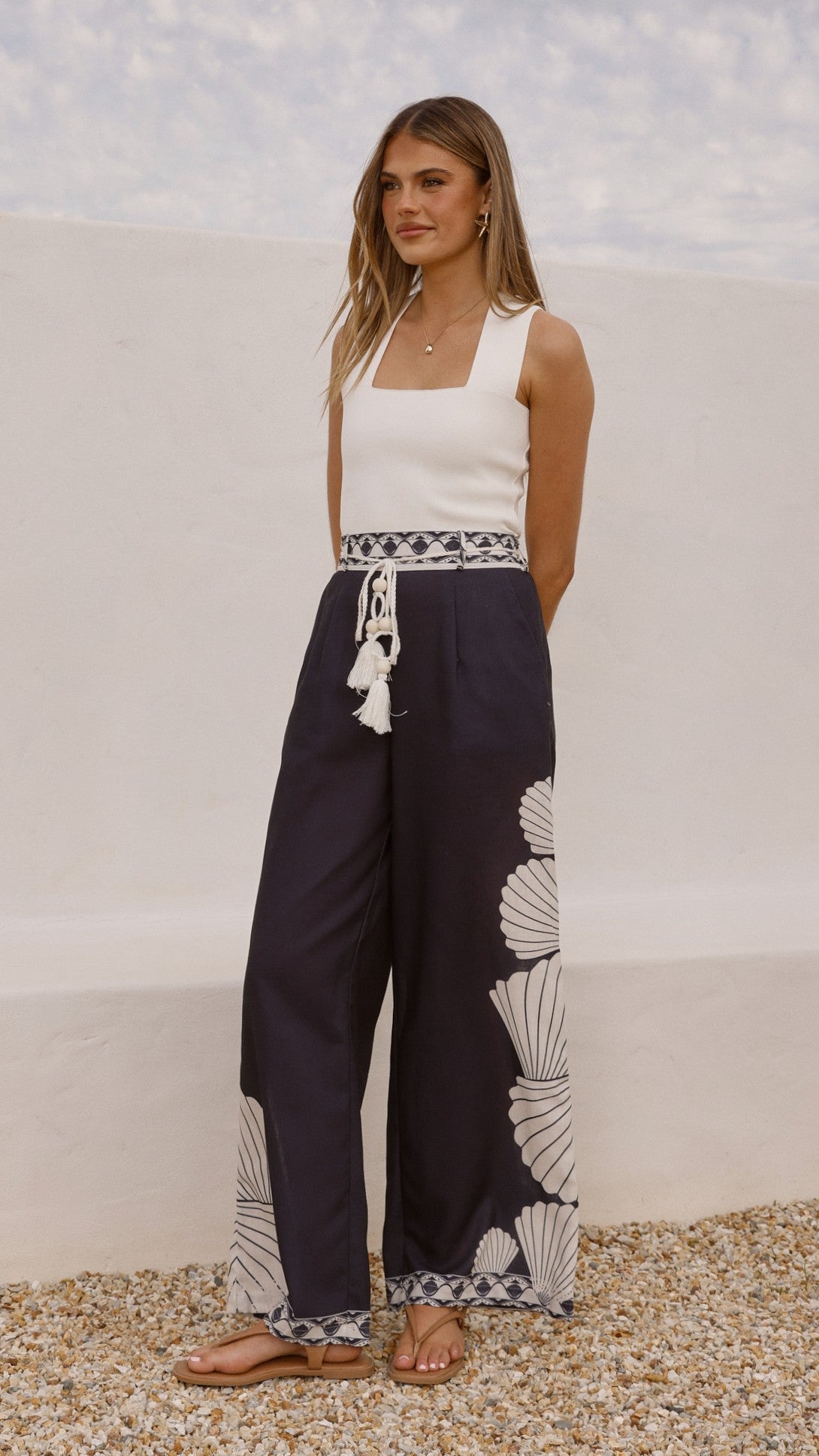 Tessa Wide Leg Pants - Black - Billy J