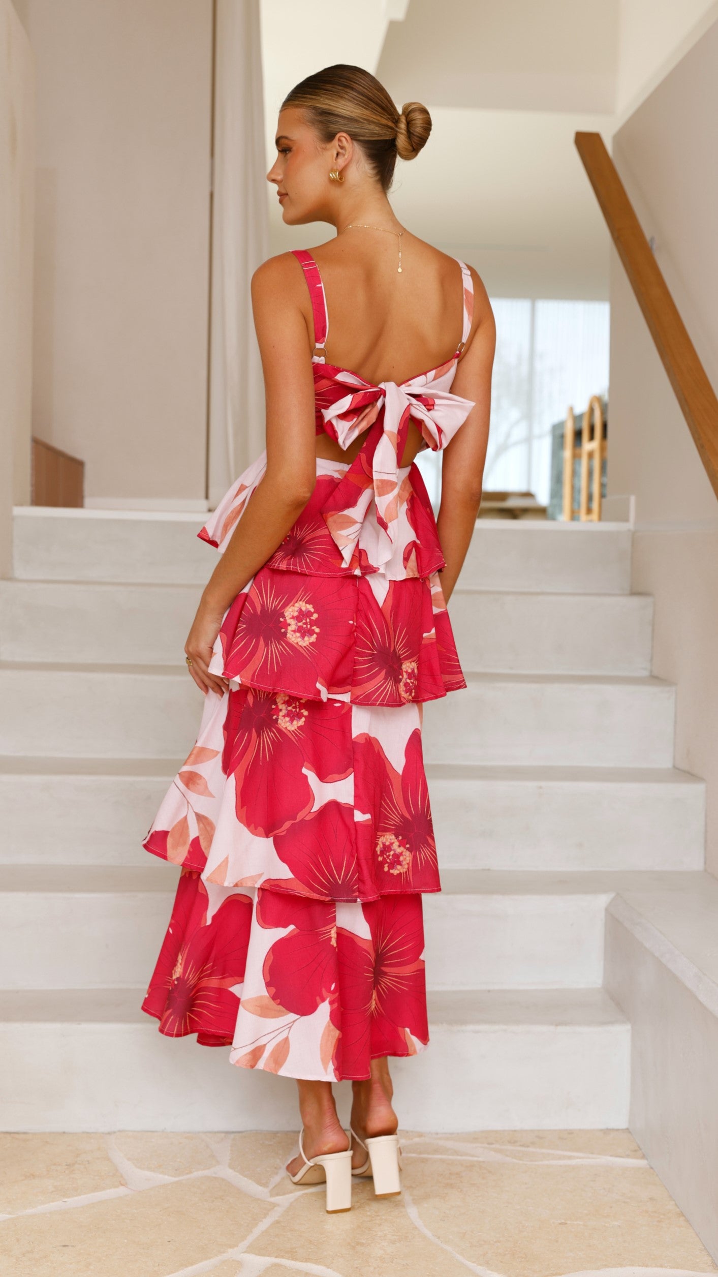 Page Maxi Dress - Red Floral - Billy J