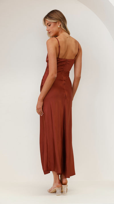 Load image into Gallery viewer, Elsa Midi Dress - Rust - Billy J
