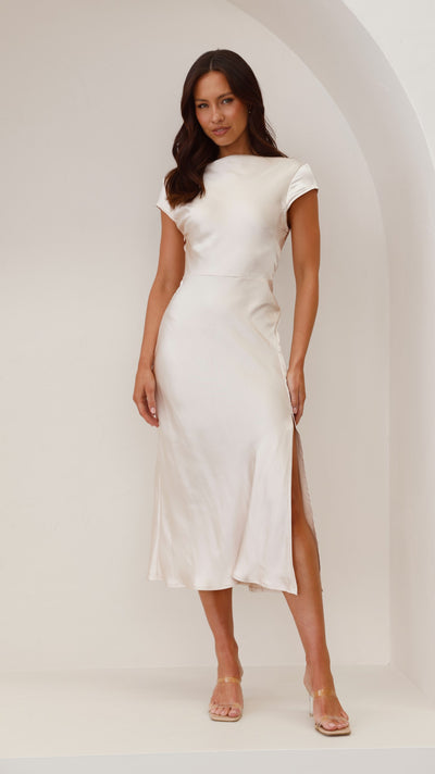 Load image into Gallery viewer, Ivana Midi Dress - Champagne - Billy J
