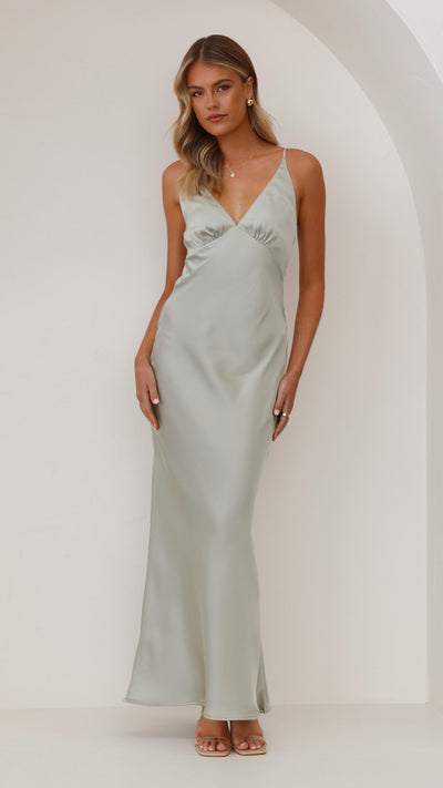 Load image into Gallery viewer, Ziah Maxi Dress - Olive - Billy J
