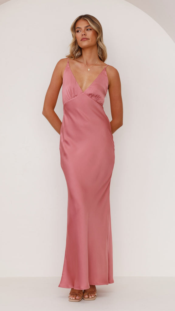 Ziah Maxi Dress - Baked Rose - Billy J