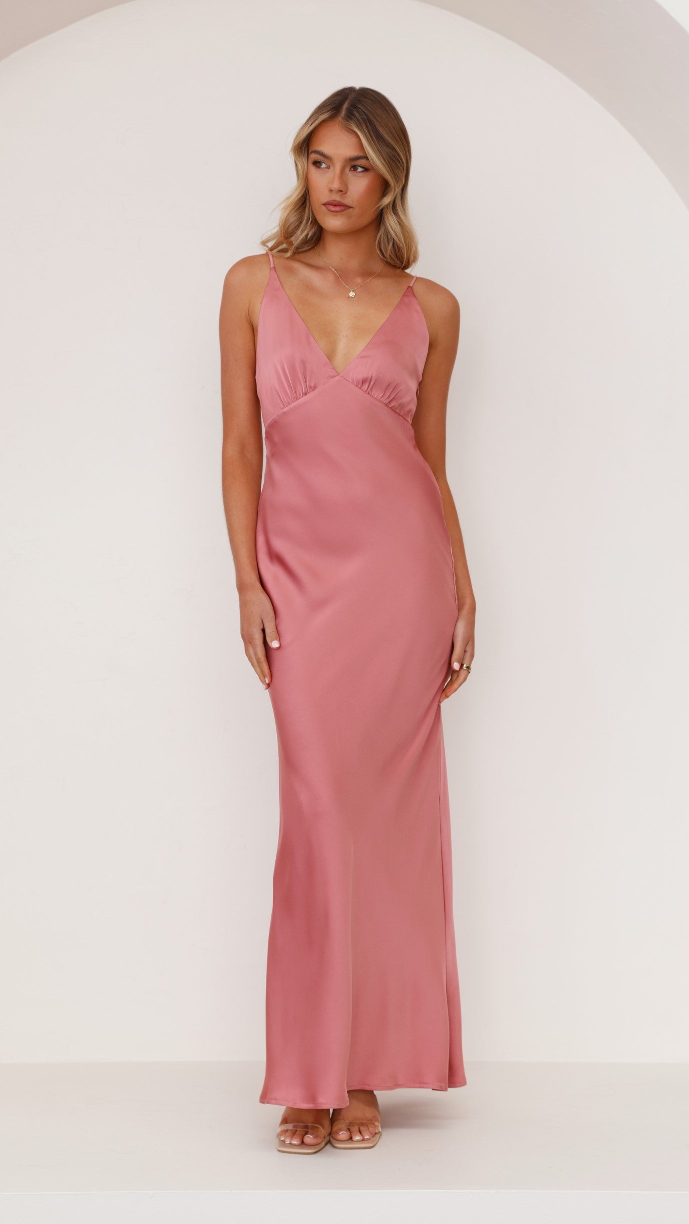 Ziah Maxi Dress - Baked Rose - Billy J