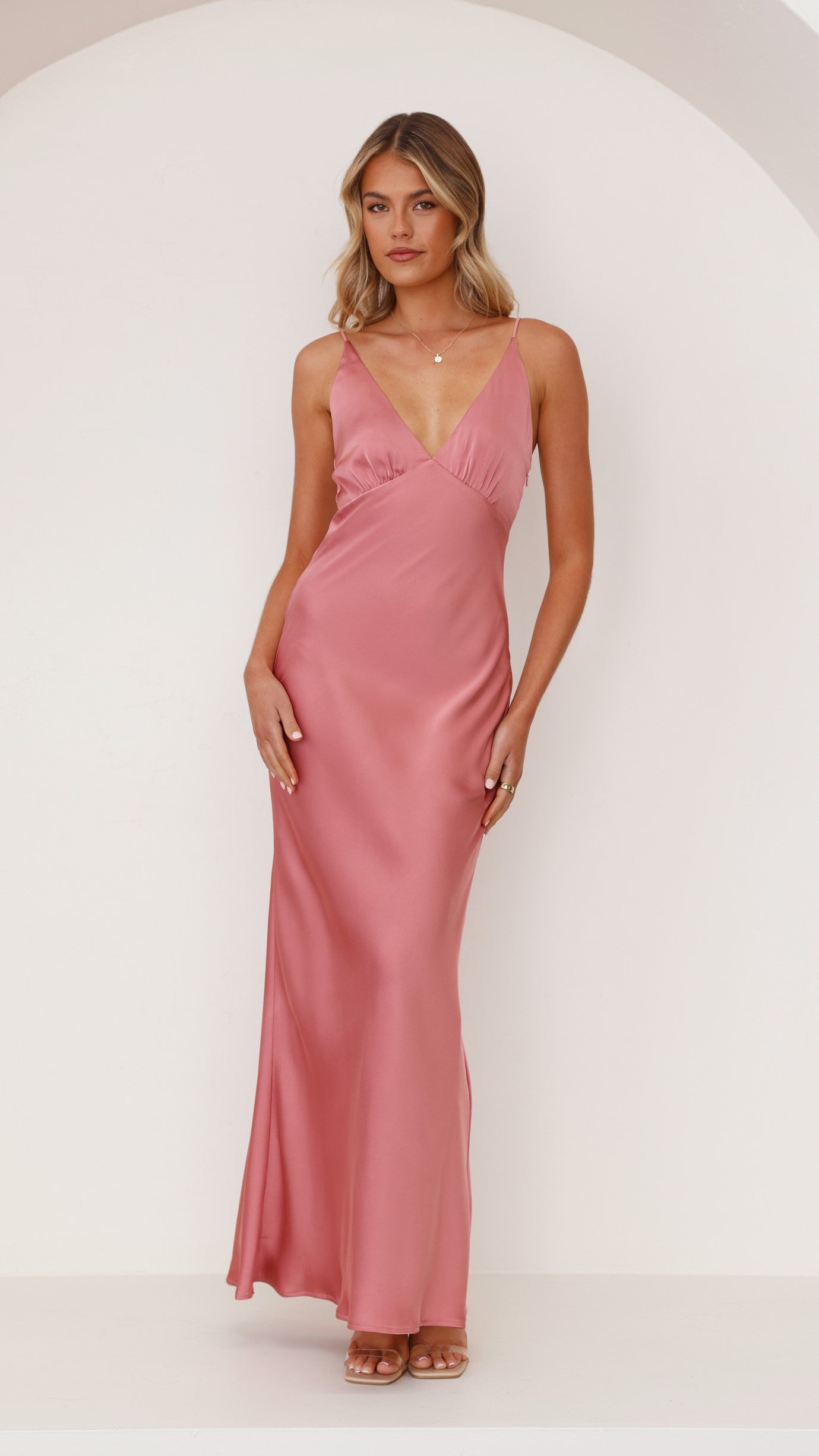 Ziah Maxi Dress - Baked Rose - Billy J