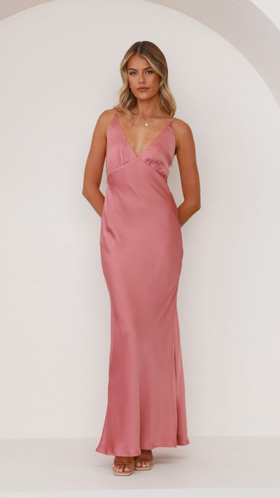 Load image into Gallery viewer, Ziah Maxi Dress - Baked Rose - Billy J
