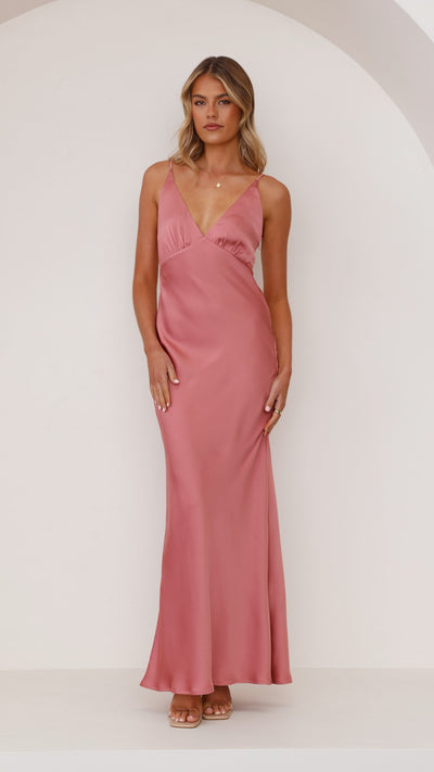 Load image into Gallery viewer, Ziah Maxi Dress - Baked Rose - Billy J
