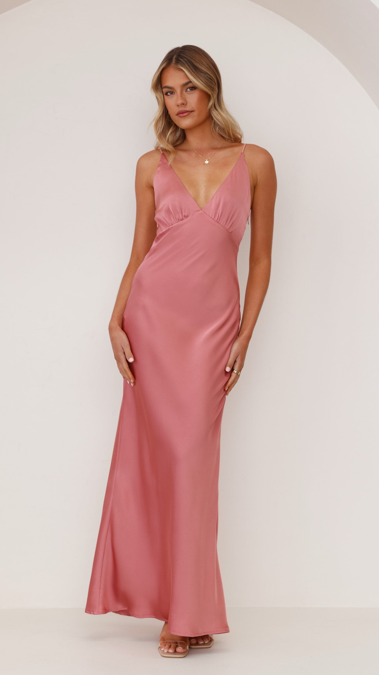 Ziah Maxi Dress - Baked Rose - Billy J