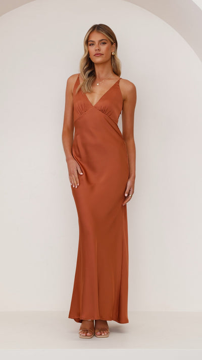 Load image into Gallery viewer, Ziah Maxi Dress - Copper - Billy J
