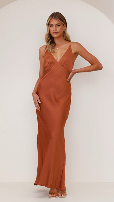 Load image into Gallery viewer, Ziah Maxi Dress - Copper - Billy J
