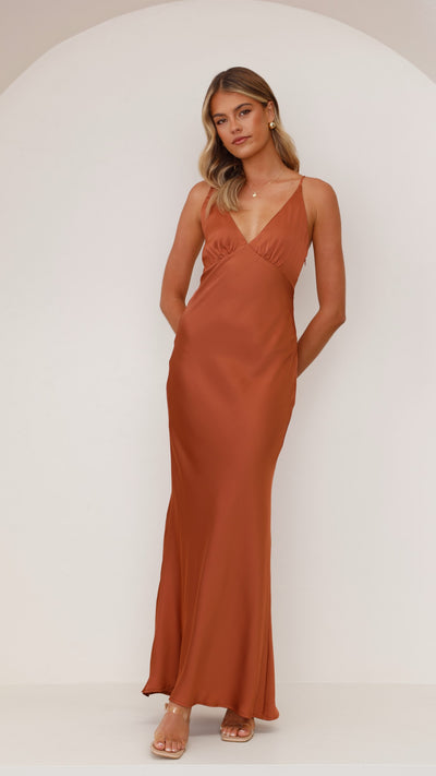 Load image into Gallery viewer, Ziah Maxi Dress - Copper - Billy J
