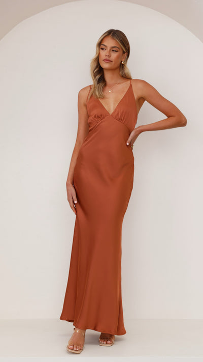 Load image into Gallery viewer, Ziah Maxi Dress - Copper - Billy J
