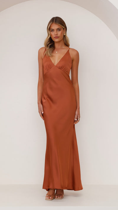 Load image into Gallery viewer, Ziah Maxi Dress - Copper - Billy J
